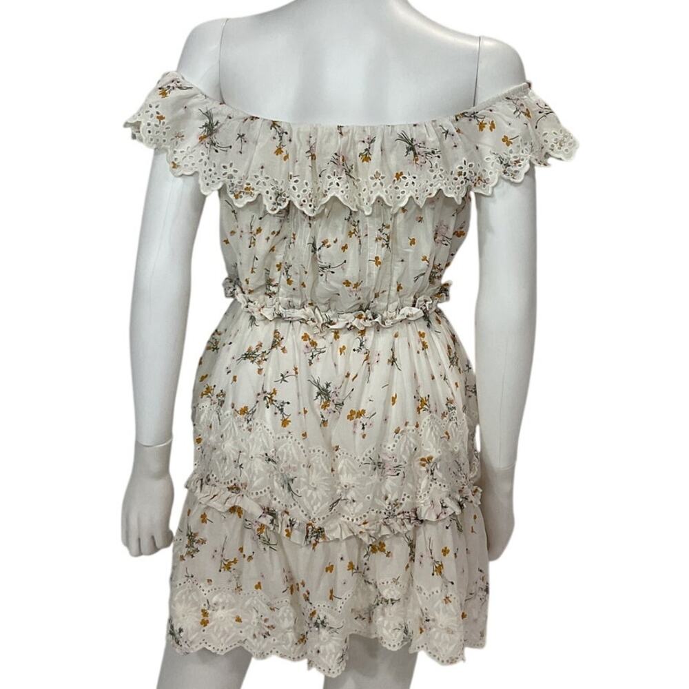Tularosa Ruffled Floral Berklee Mini Dress Size S - Picture 3 of 5